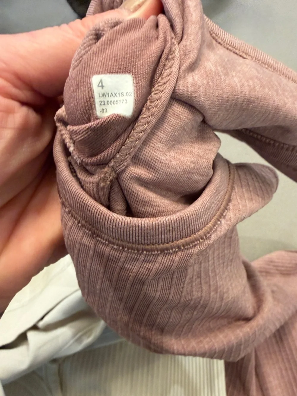 Lululemon (3) Ribbed Racerback Tank Tops - Blue, Mauve, Cream - Picture 7 of 9